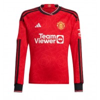 Koszulka piłkarska Manchester United Donny van de Beek #34 Strój Domowy 2023-24 tanio Długi Rękaw